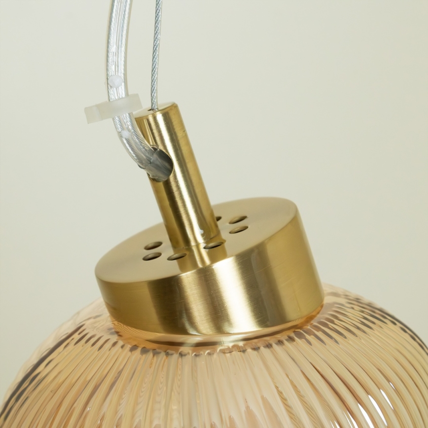 LED Żyrandol na lince BOLLA LED/36W/230V złoty/dymny