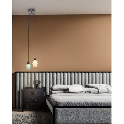 LED żyrandol na lince CACTUS LED/6W/230V 3000K zielony/biały