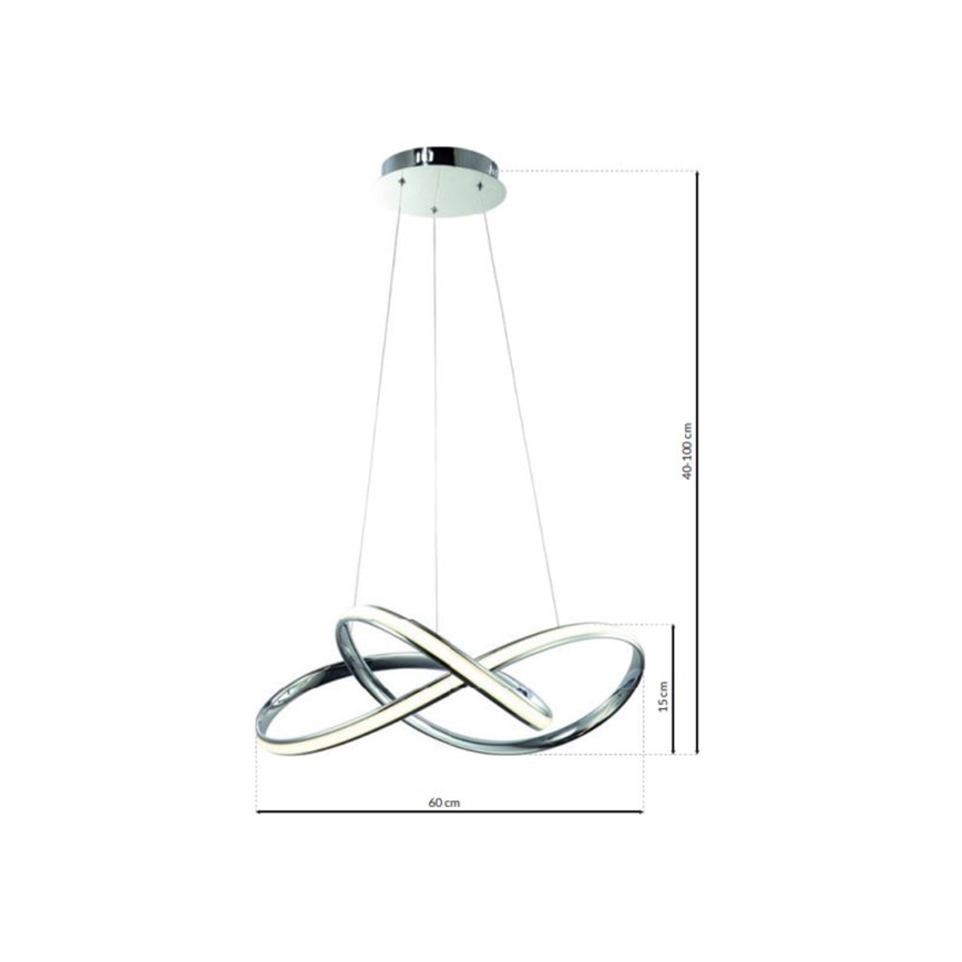 LED Żyrandol na lince CAPPIO LED/36W/230V chrom błyszczący