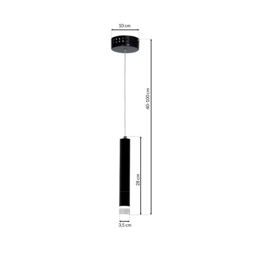 LED Żyrandol na lince CARBON LED/5W/230V