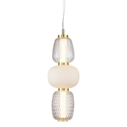 LED Żyrandol na lince CARO LED/28W/230V złoty