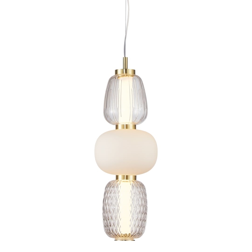 LED Żyrandol na lince CARO LED/28W/230V złoty