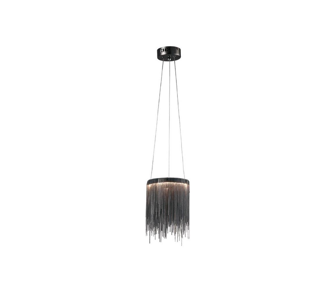 LED Żyrandol na lince CASCATA BLACK LED/18W/230V