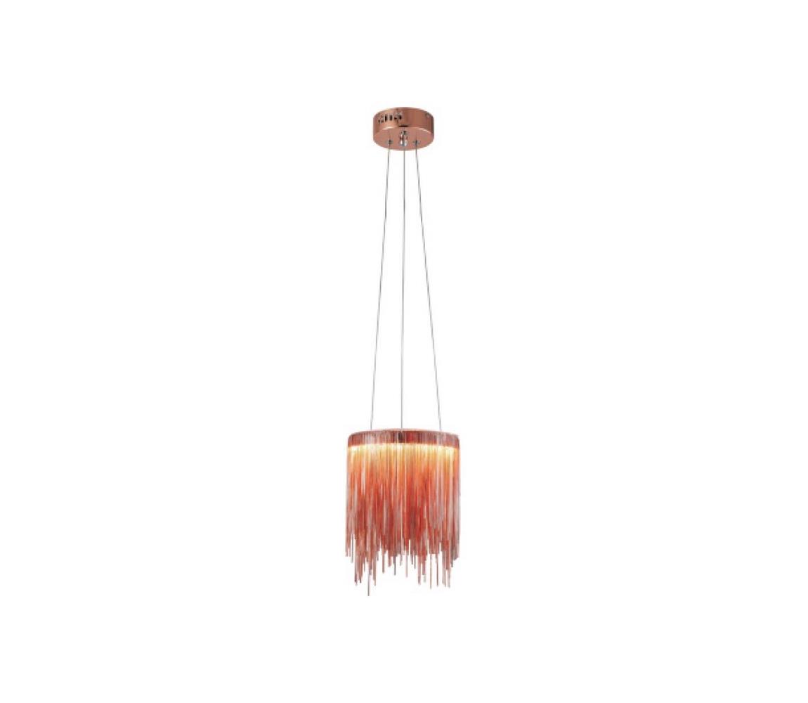 LED Żyrandol na lince CASCATA COPPER LED/54W/230V