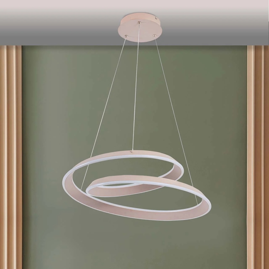 LED Żyrandol na lince CASHMERE LED/75W/230V, śr. 60 cm, beżowy