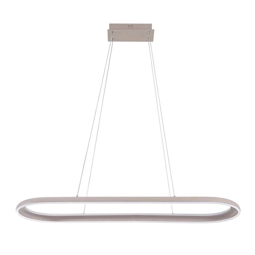 LED Żyrandol na lince CASHMERE LED/80W/230V 30x100 cm beżowy