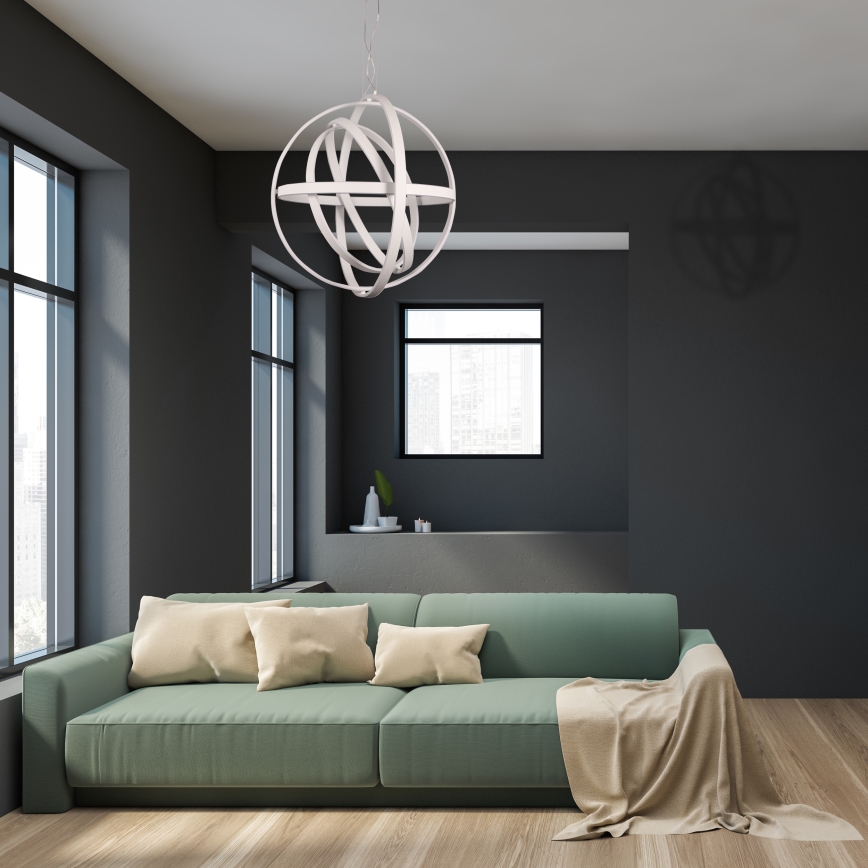 LED żyrandol na lince COPERNICUS LED/260W/230V biały