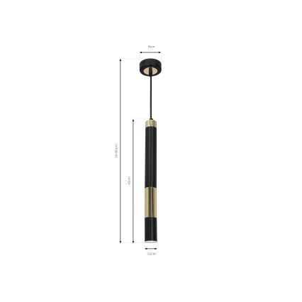 LED Żyrandol na lince DALLAS 1xGU10/3W/230V