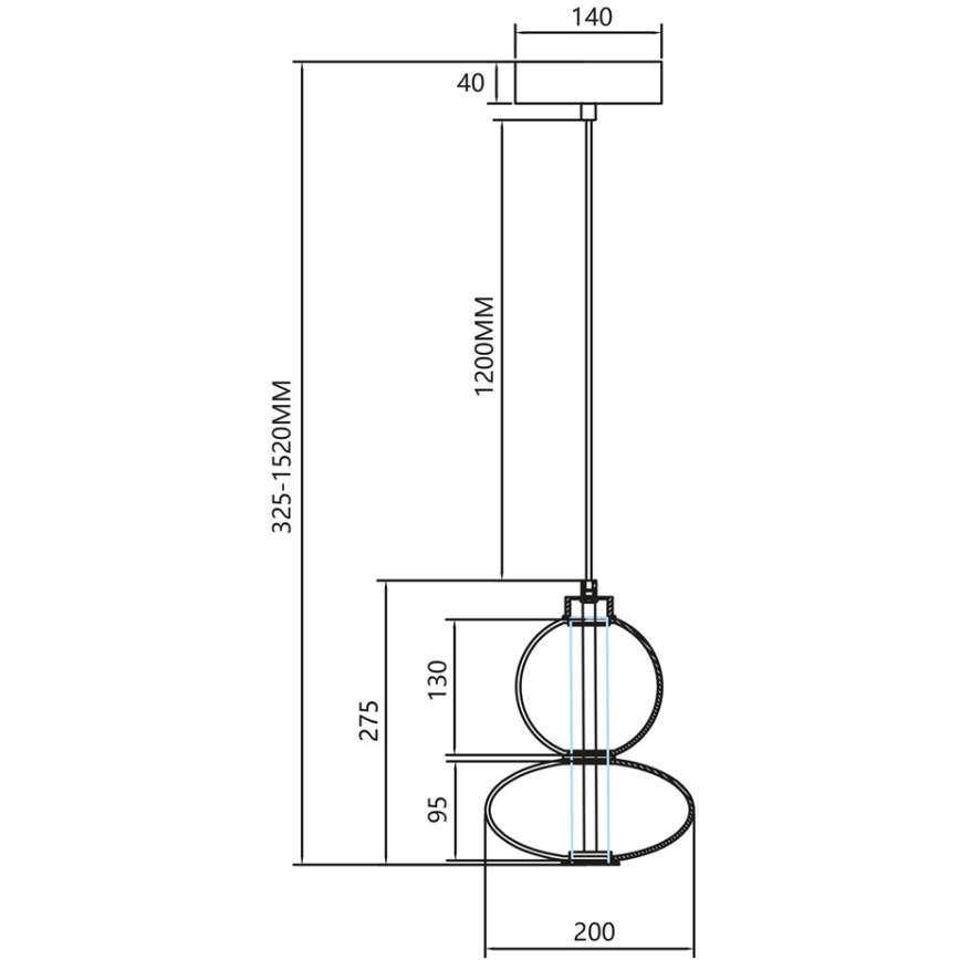 LED Żyrandol na lince DAPHNE LED/12W/230V szary