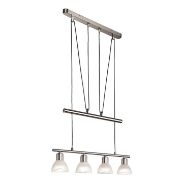 LED Żyrandol na lince DAYTONA 4xE14/5W/230V 3000K chrom błyszczący