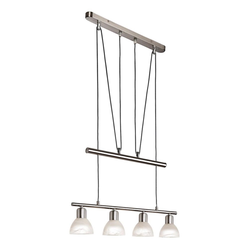 LED Żyrandol na lince DAYTONA 4xE14/5W/230V 3000K chrom błyszczący