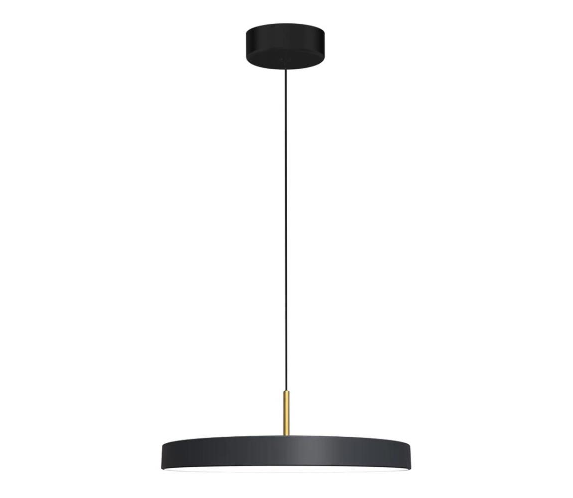 LED Żyrandol na lince DISC LED/38W/230V śr. 45 cm czarny