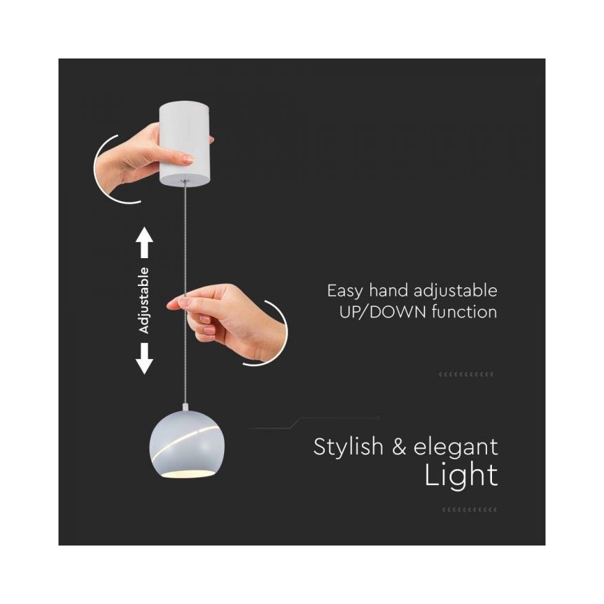 LED Żyrandol na lince dotykowy LED/8,5W/230V 3000K biały