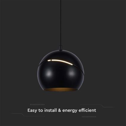 LED Żyrandol na lince dotykowy LED/8,5W/230V 3000K czarny