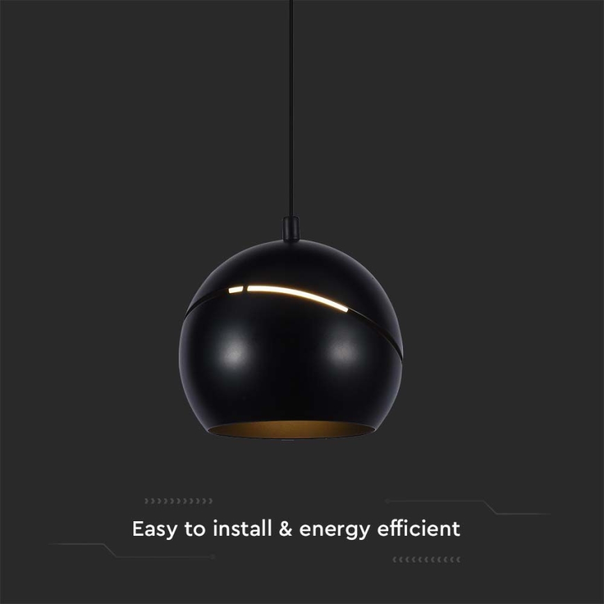 LED Żyrandol na lince dotykowy LED/8,5W/230V 3000K czarny