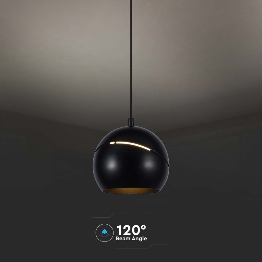 LED Żyrandol na lince dotykowy LED/8,5W/230V 3000K czarny