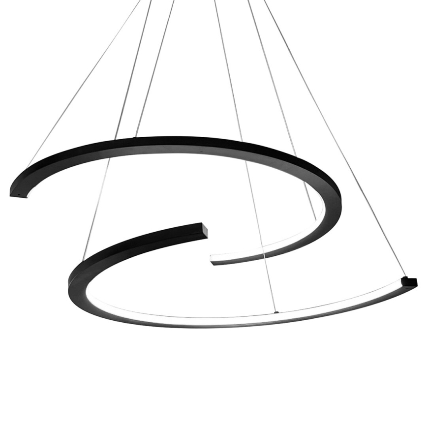 LED Żyrandol na lince DOUBLEMOON LED/30W/230V czarny