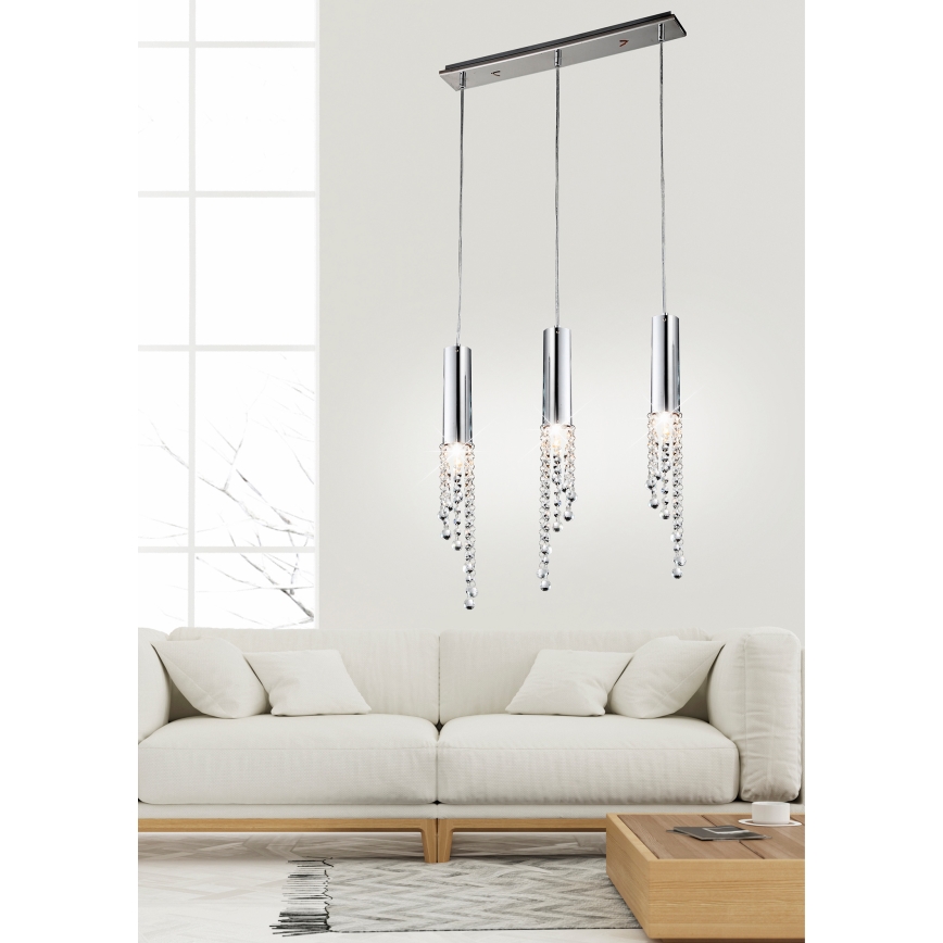 LED Żyrandol na lince DUERO 3xLED/3W/230V