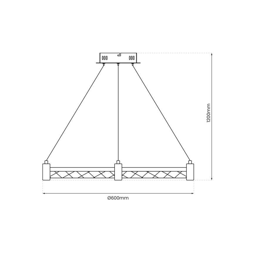 LED Żyrandol na lince ELEGANCE LED/36W/230V śr. 60 cm złoty