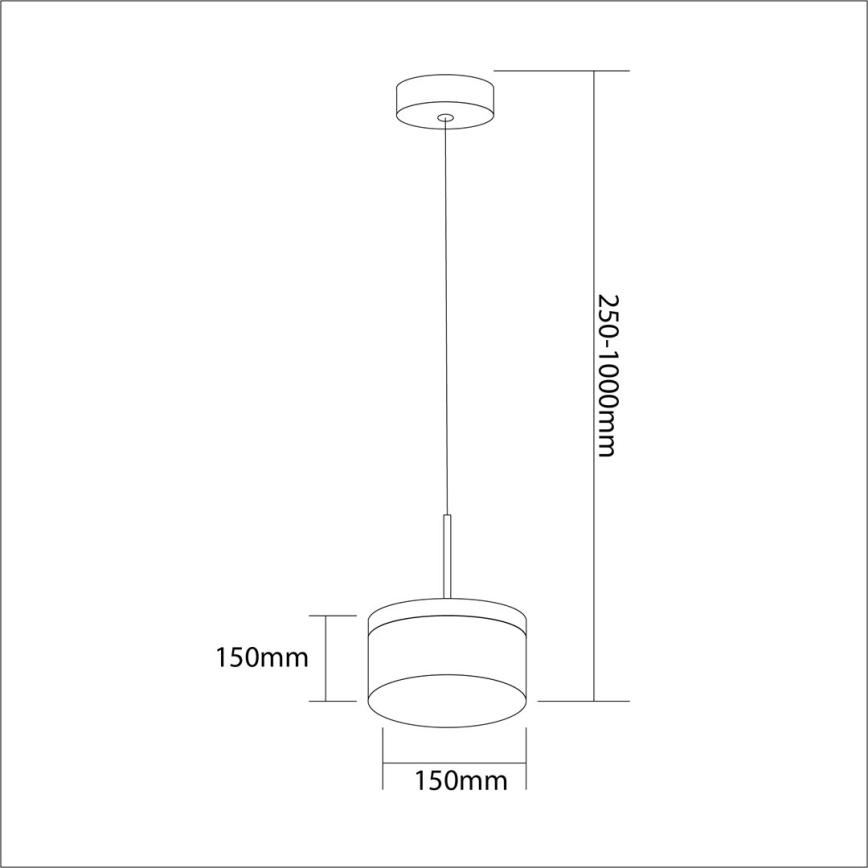 LED Żyrandol na lince ELEGANCE LED/9W/230V śr. 15 cm złoty