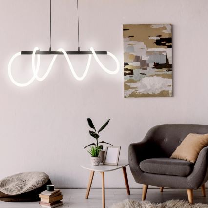 LED Żyrandol na lince EMMA LED/38W/230V czarny