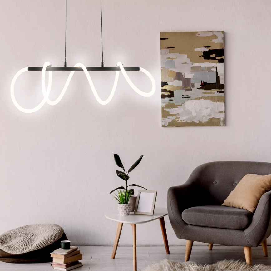 LED Żyrandol na lince EMMA LED/38W/230V czarny