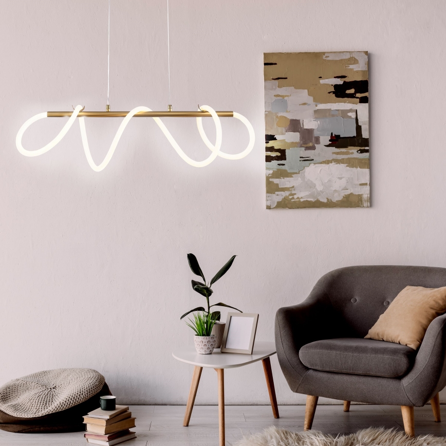 LED Żyrandol na lince EMMA LED/38W/230V złoty