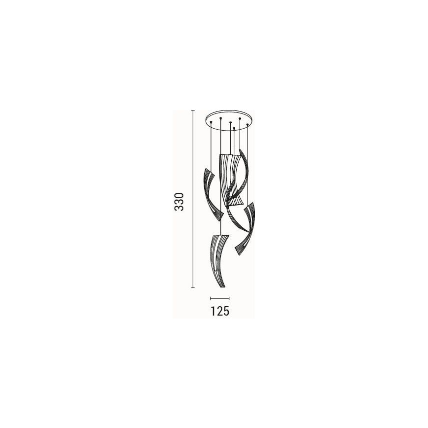 LED Żyrandol na lince FIRENZE 6xLED/10W/230V 3000K