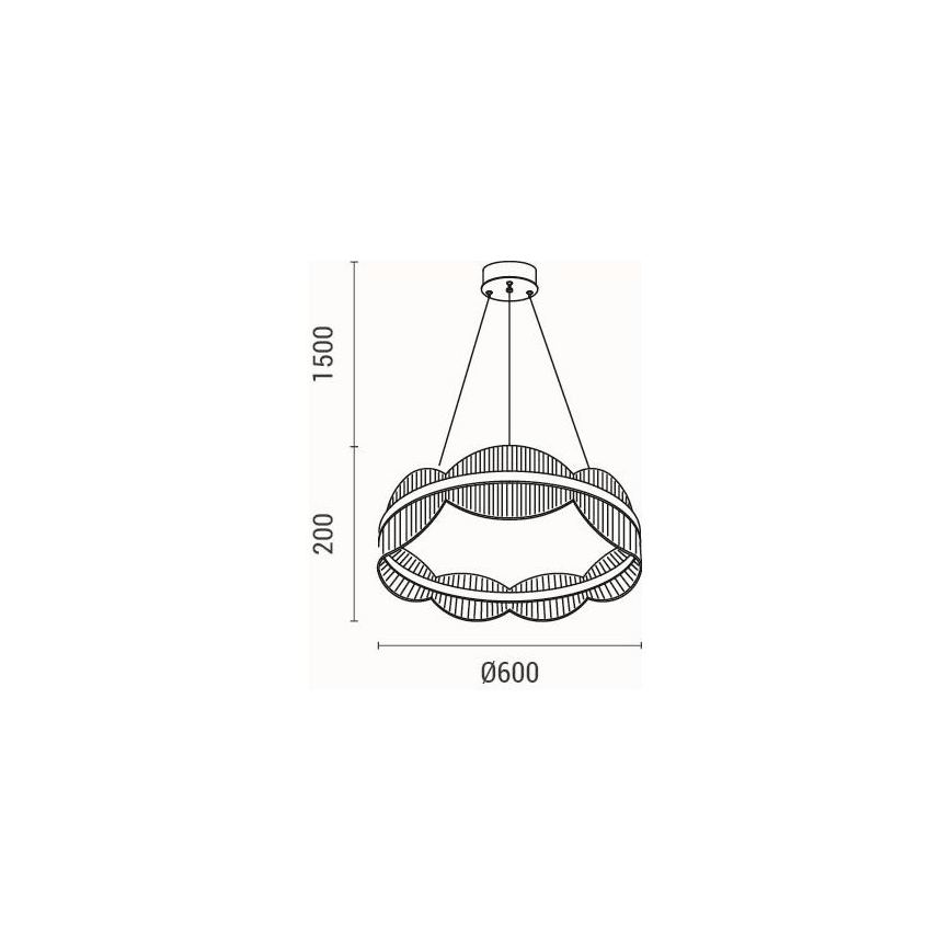 LED Żyrandol na lince FIRENZE LED/60W/230V 3000K śr. 60 cm