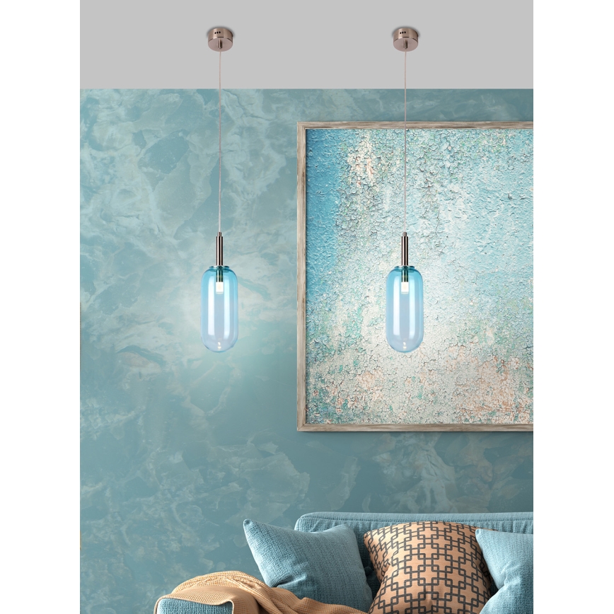 LED Żyrandol na lince FIUGGI LED/6W/230V niebieski