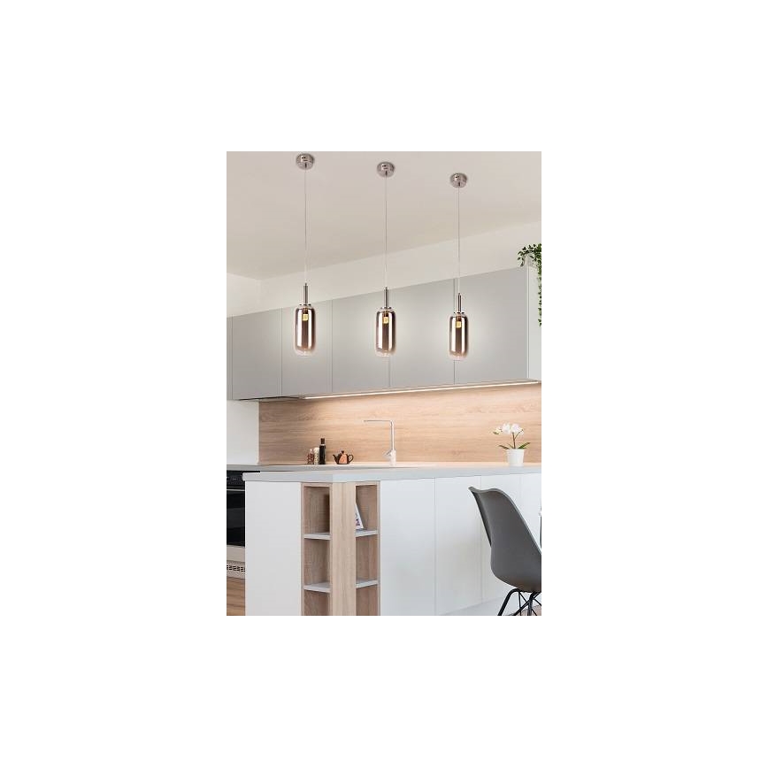 LED Żyrandol na lince FIUGGI LED/6W/230V szary