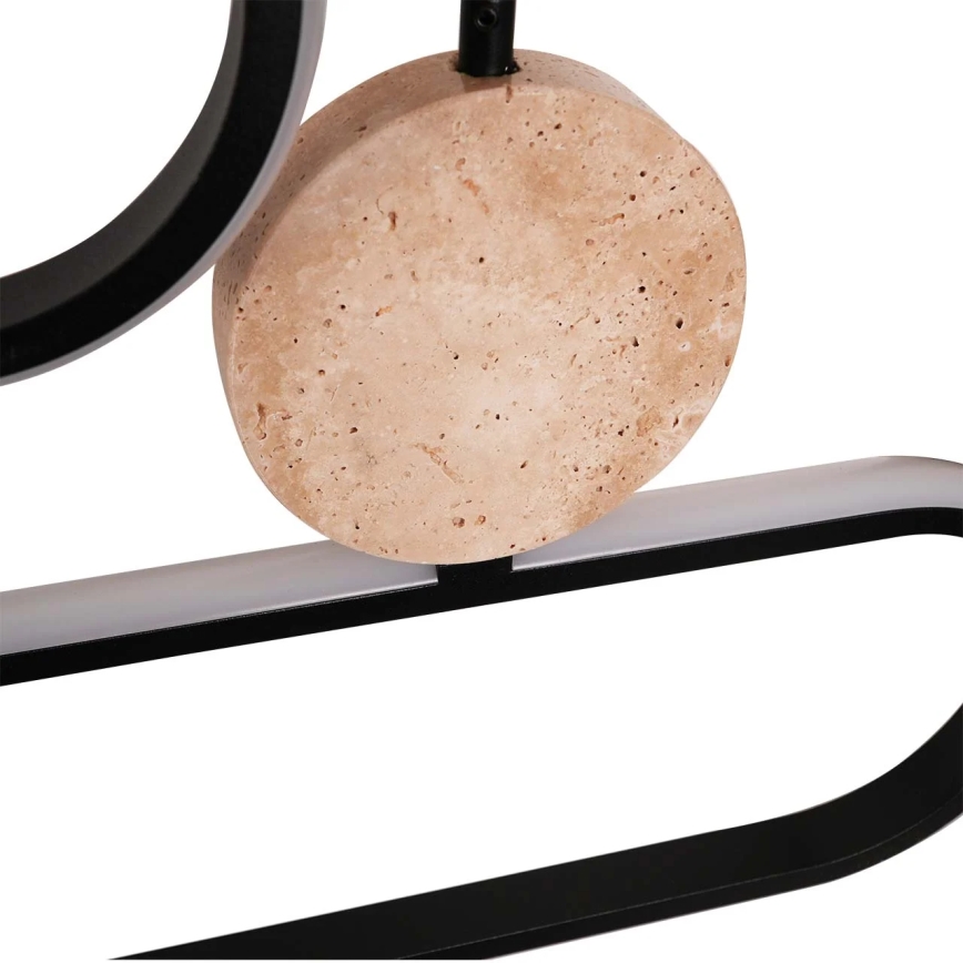 LED Żyrandol na lince FLORENTYNA LED/48W/230V 4000K czarny/beżowy