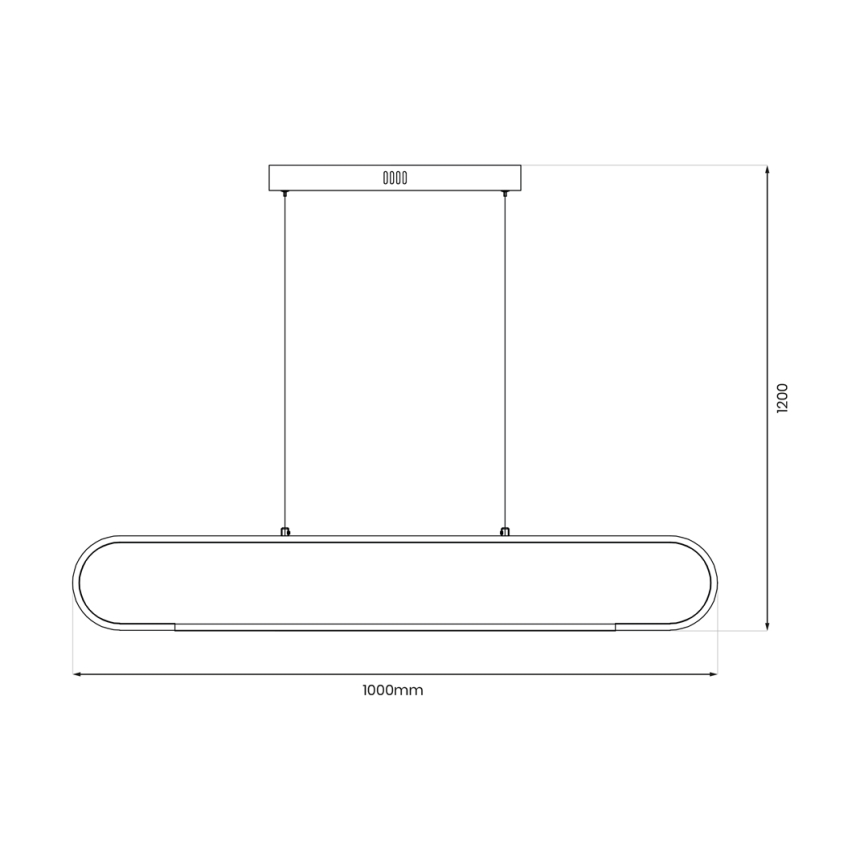 LED Żyrandol na lince FRAME LED/42W/230V czarny