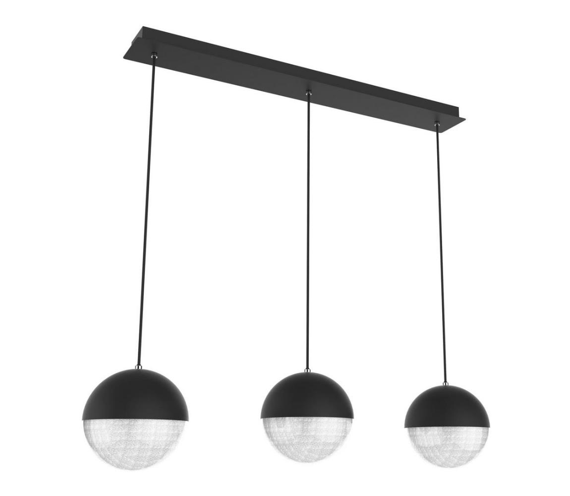 LED Żyrandol na lince FURNI 3xLED/5W/230V czarny
