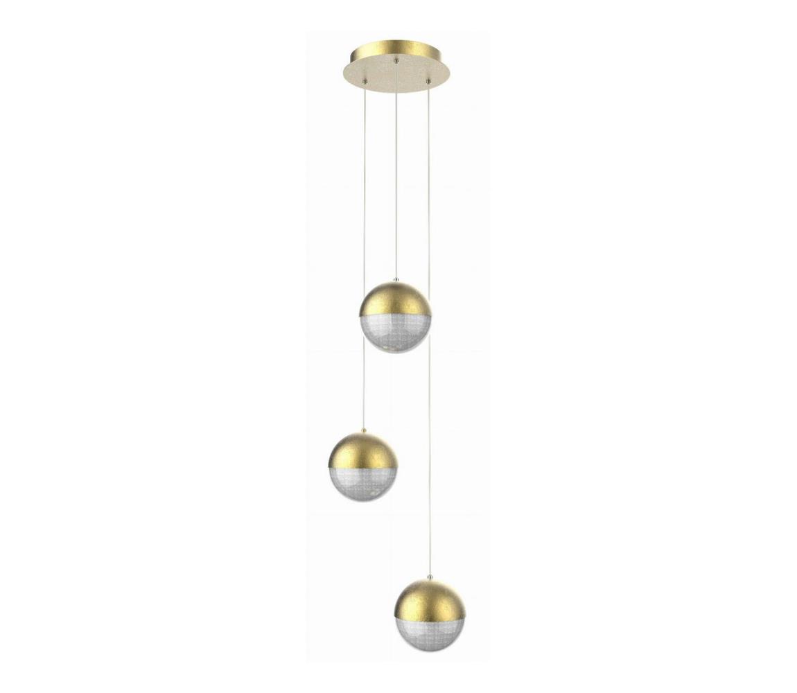 LED Żyrandol na lince FURNI 3xLED/5W/230V złoty