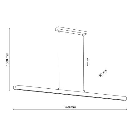 LED Żyrandol na lince GIACINTO LED/30W/230V