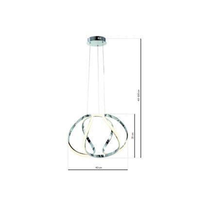 LED Żyrandol na lince GLOBE 1xLED/50W/230V