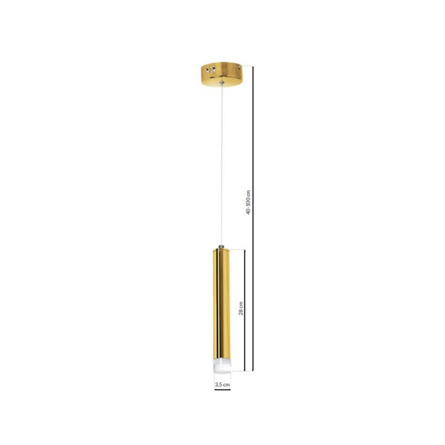 LED Żyrandol na lince GOLDIE 1xLED/5W/230V złoty