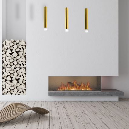LED Żyrandol na lince GOLDIE 3xLED/15W/230V złoty