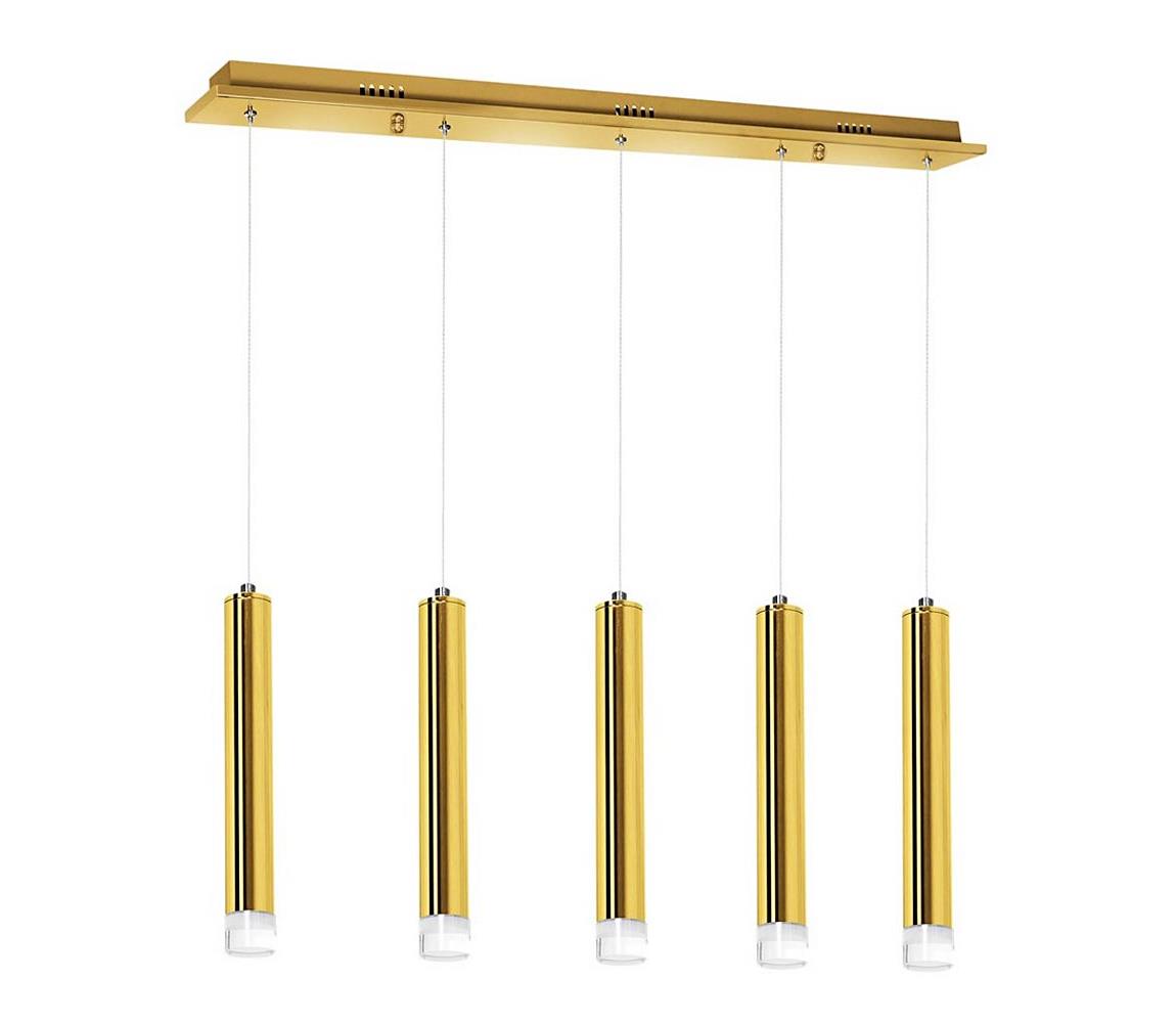 LED Żyrandol na lince GOLDIE 5xLED/25W/230V złoty