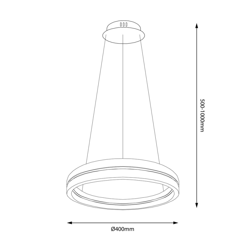 LED Żyrandol na lince GRAVITY LED/36W/230V czarny