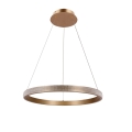 LED Żyrandol na lince HASHIM LED/34W/230V śr. 60 cm miedziany