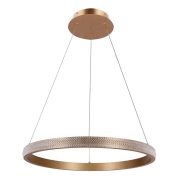 LED Żyrandol na lince HASHIM LED/34W/230V śr. 60 cm miedziany