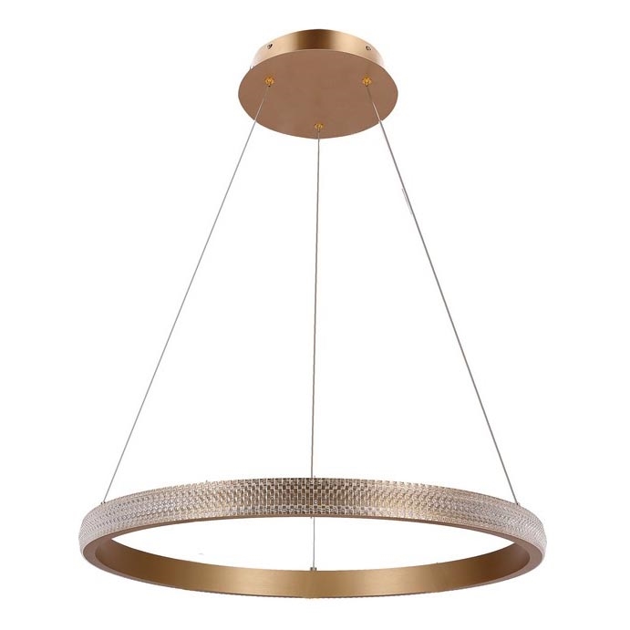 LED Żyrandol na lince HASHIM LED/34W/230V śr. 60 cm miedziany