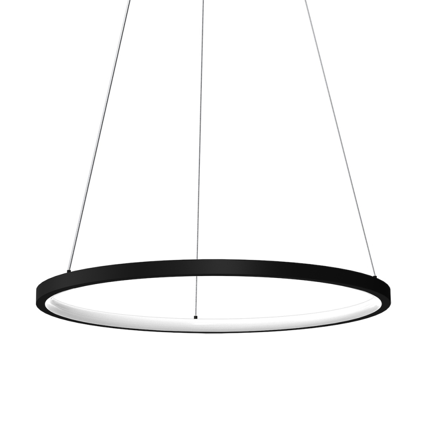 LED Żyrandol na lince HOOP LED/27W/230V śr. 50 cm 4000K czarny
