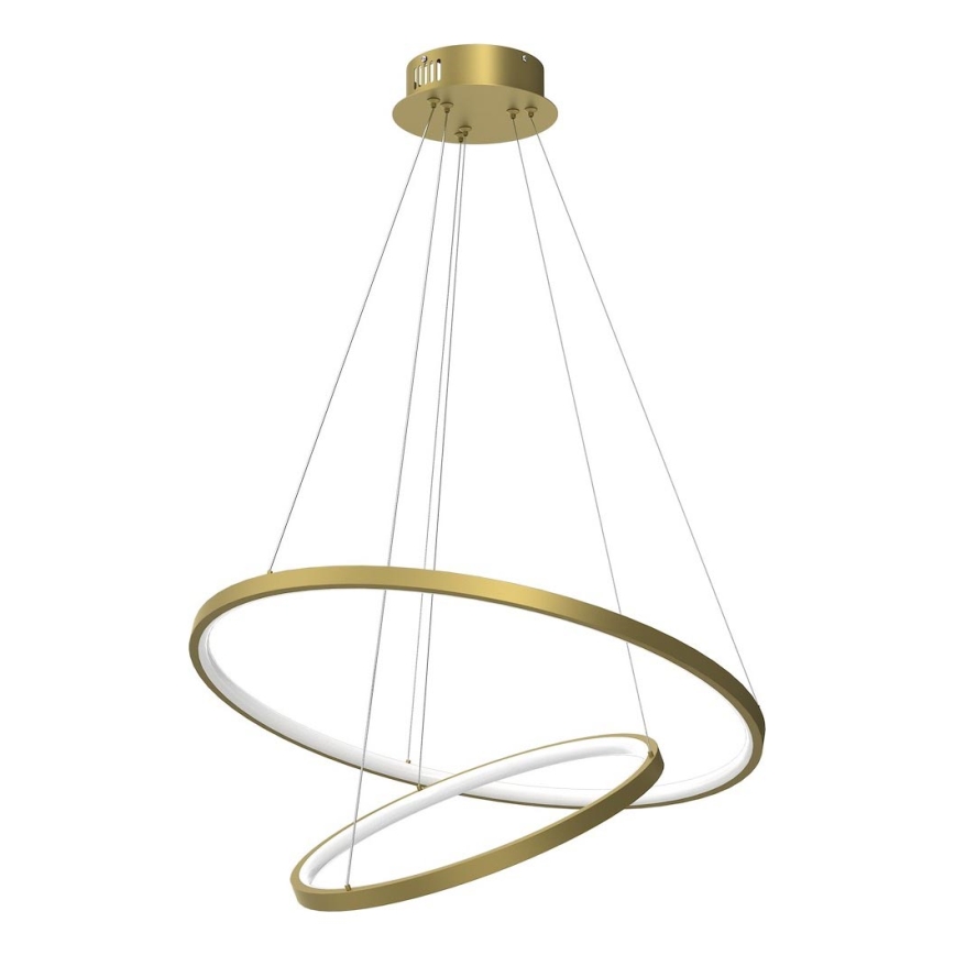 LED Żyrandol na lince HOOP LED/51W/230V śr. 60 cm 4000K złoty