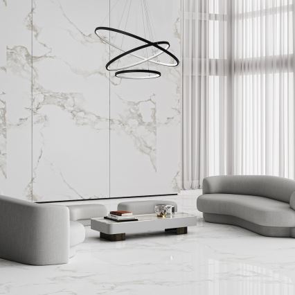LED Żyrandol na lince HOOP LED/93W/230V śr. 60 cm 4000K czarny