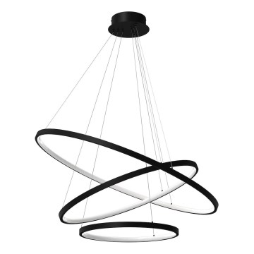 LED Żyrandol na lince HOOP LED/93W/230V śr. 80 cm 4000K czarny