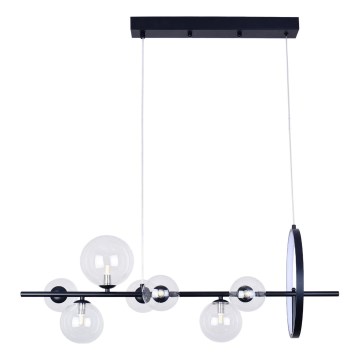 LED Żyrandol na lince HYBRID LED/15W/230V + 7xG9/6W 4000K czarny