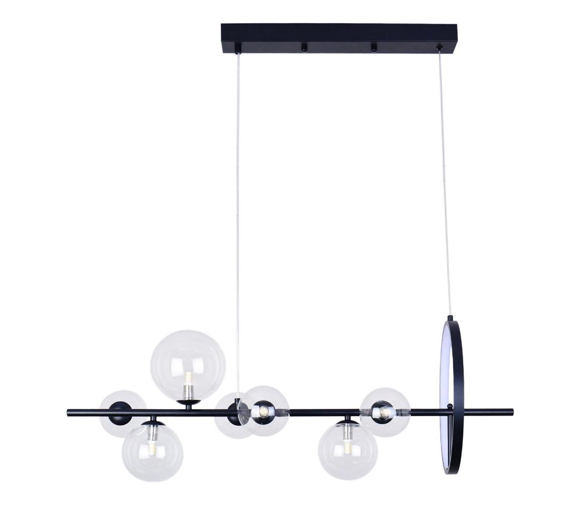 LED Żyrandol na lince HYBRID LED/15W/230V + 7xG9/6W 4000K czarny